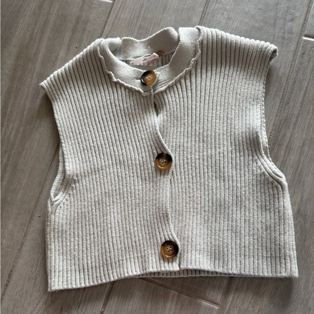 NWT - Free People Naiome Sweater Micro Vest‎ Color: Truthsayer